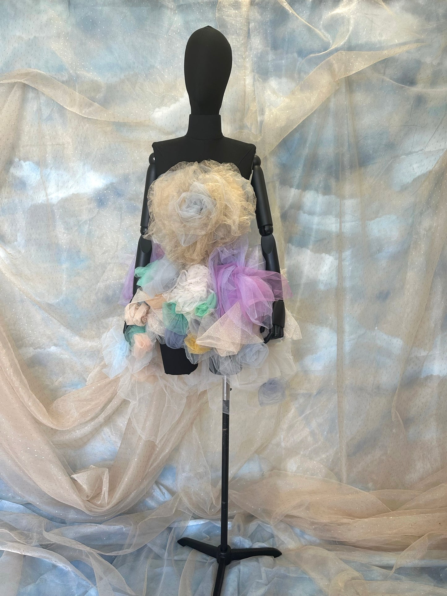 Tulle Roses Mini Dress