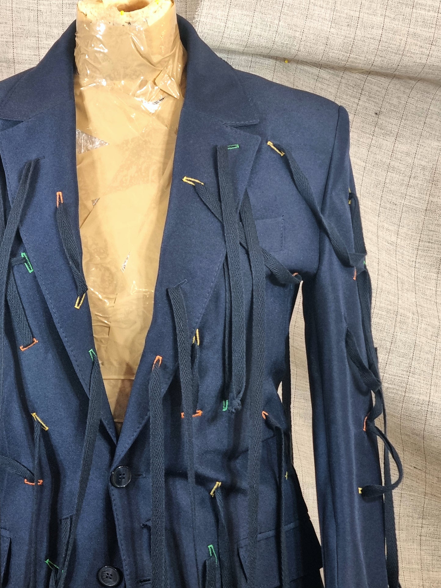 Dark Blue Jacket With Laces