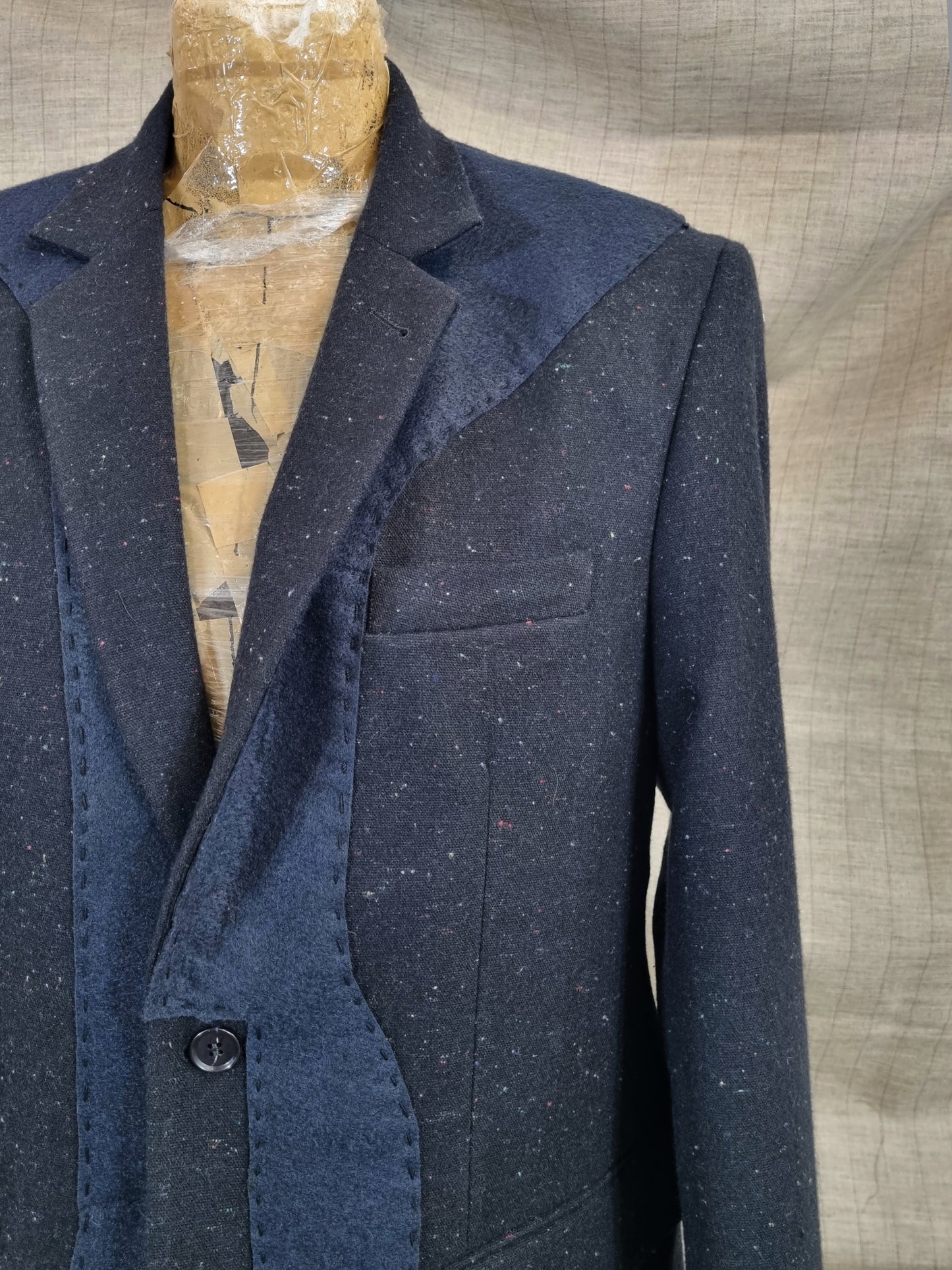 Dark Blue Patched Jacket