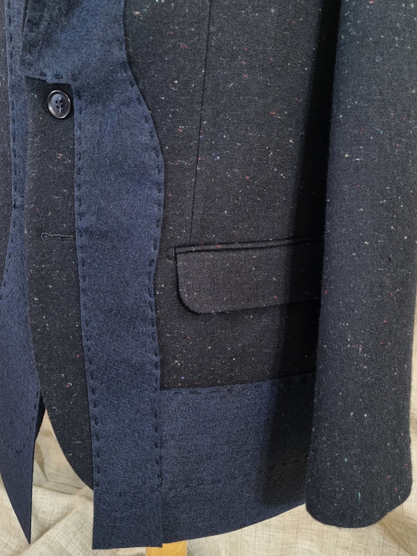 Dark Blue Patched Jacket