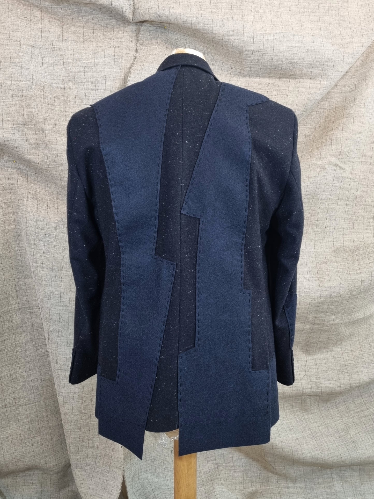 Dark Blue Patched Jacket