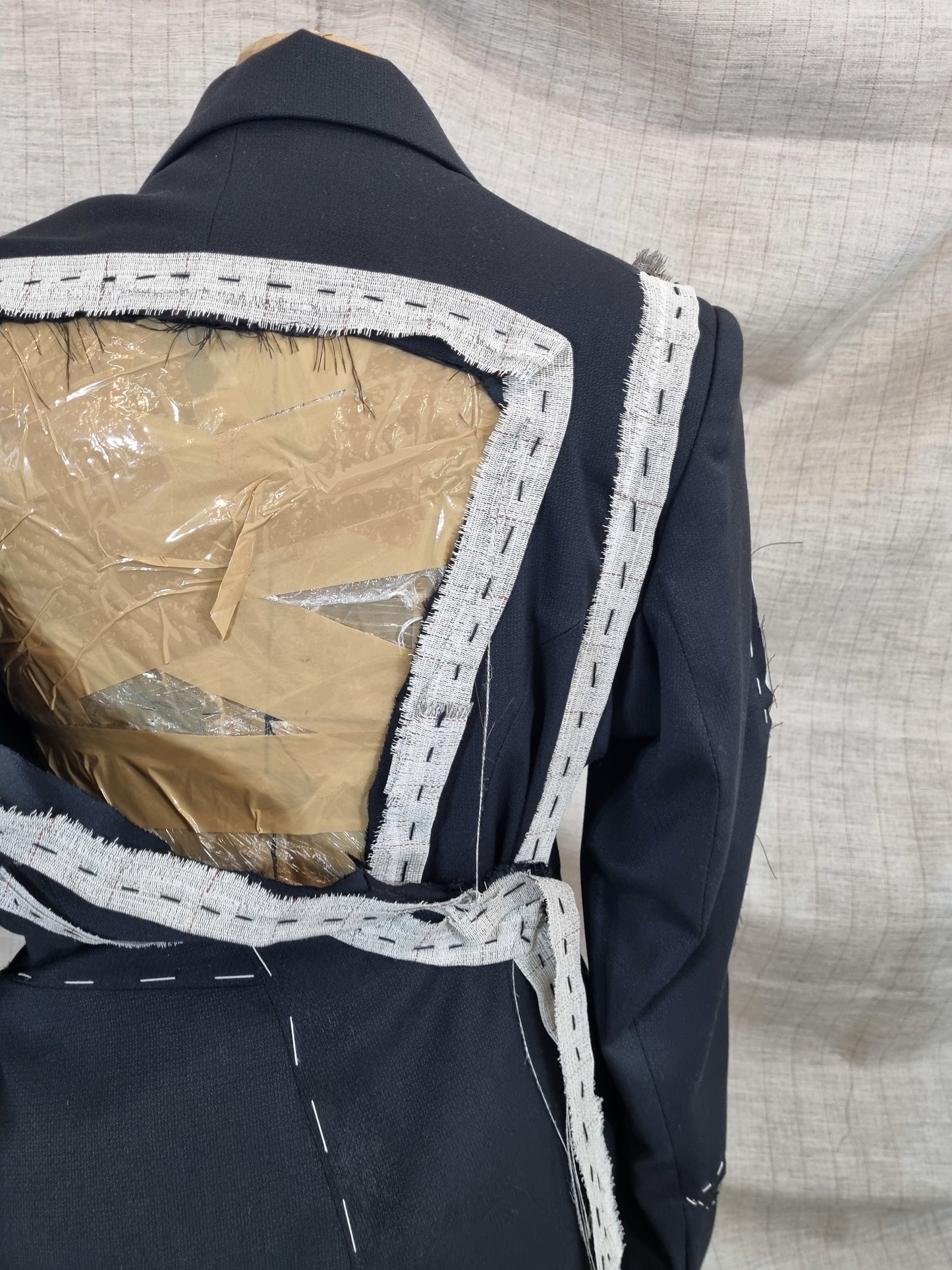 Cut-Out Tailcoat With Handmade Decorative Stitching
