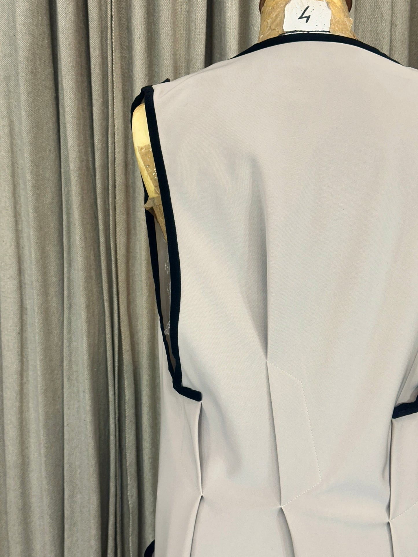 Beige Asymmetrical Vest