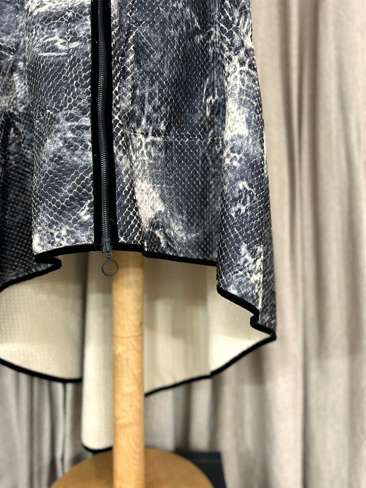 Grey Snake Skin Print Adjustable Vest
