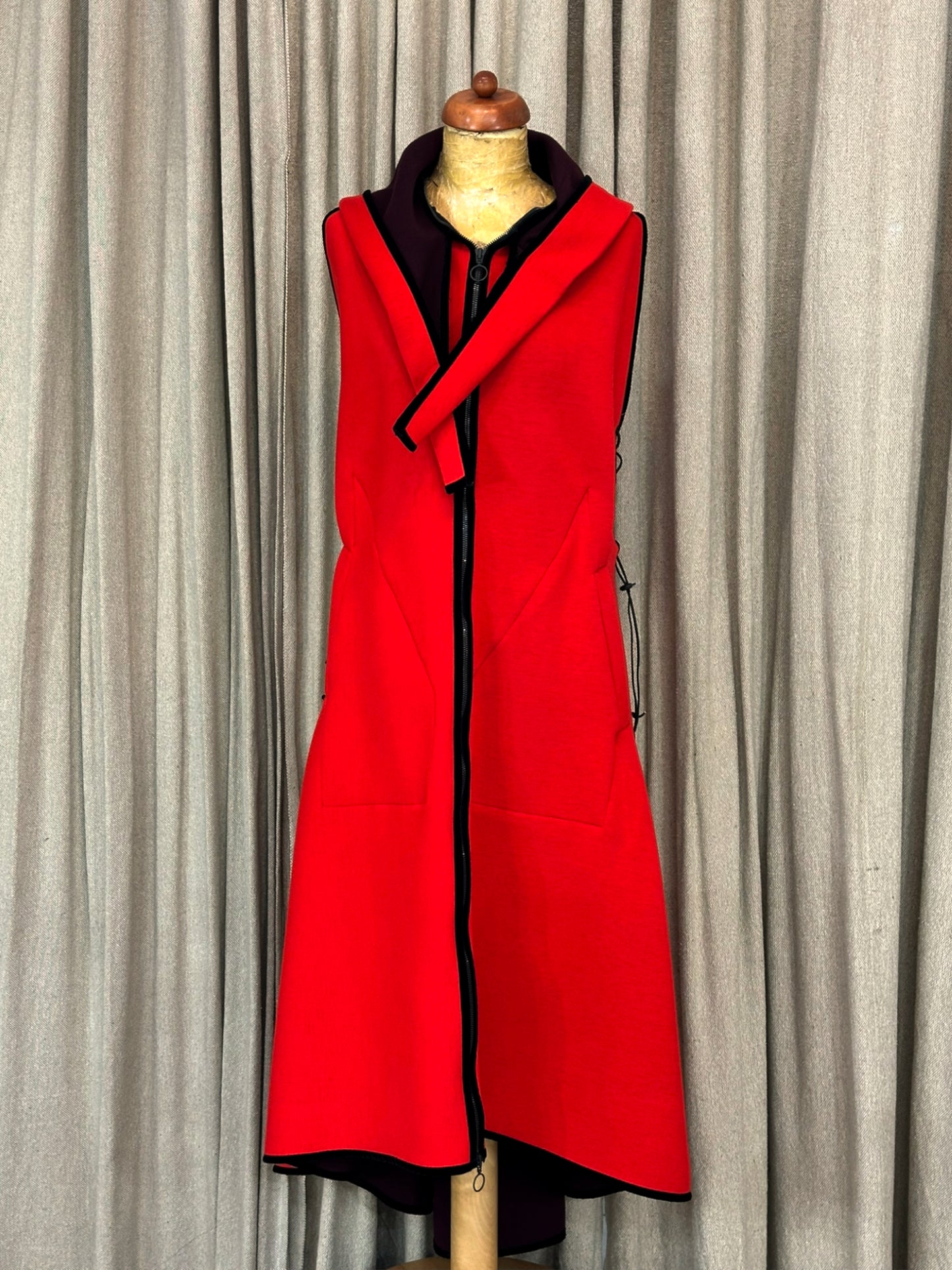 Red & Burgundy Adjustable Vest