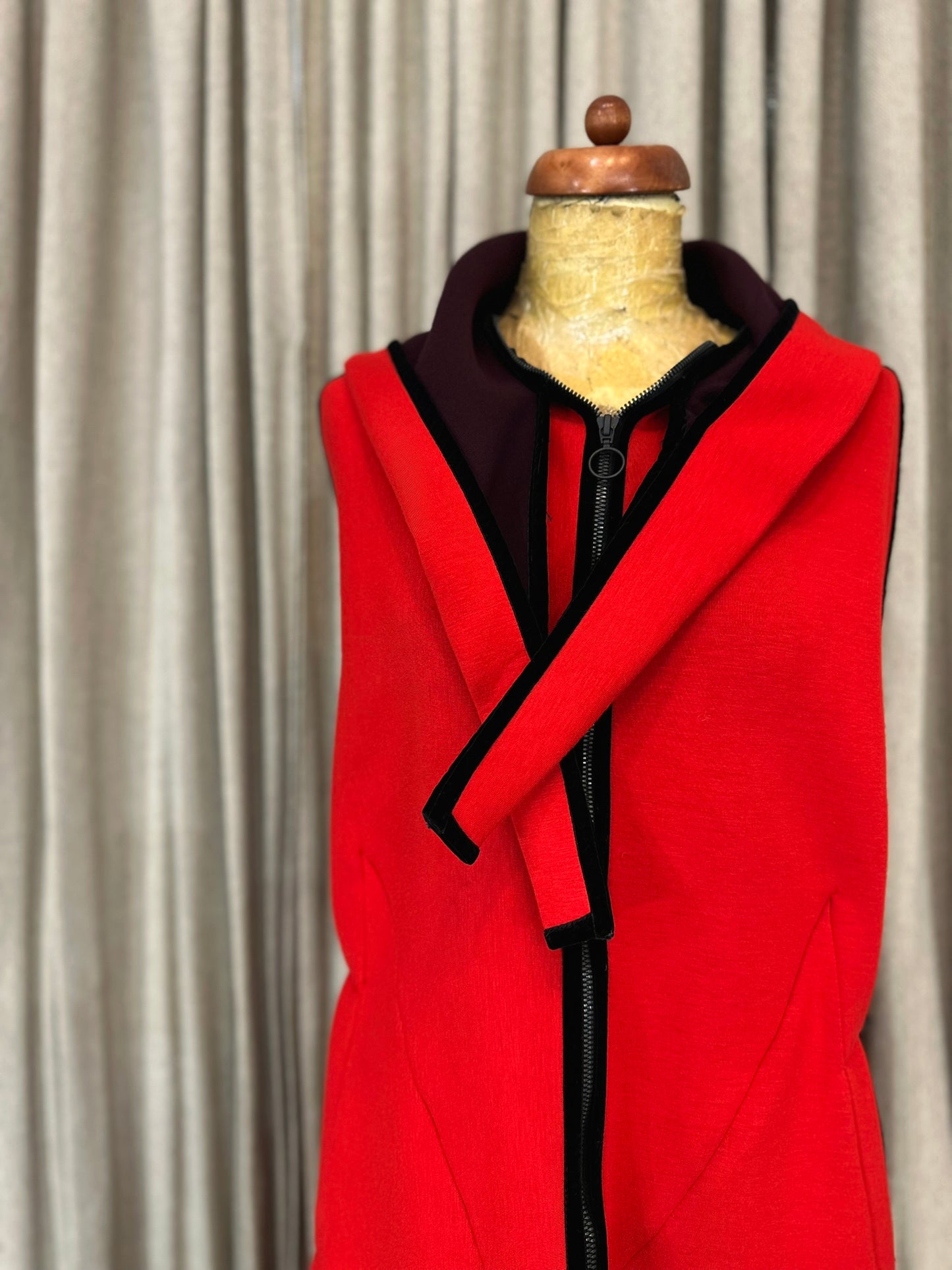 Red & Burgundy Adjustable Vest