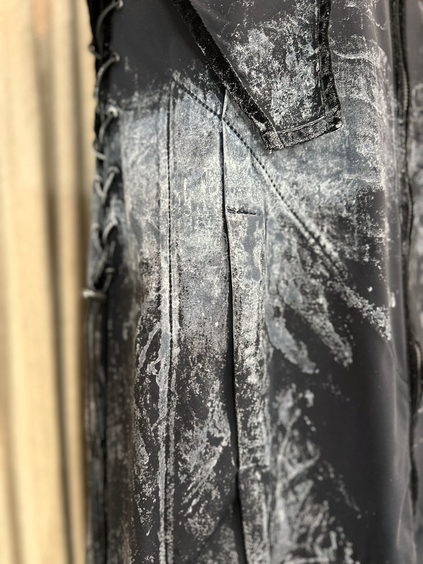Hand-painted Black Adjustable Vest