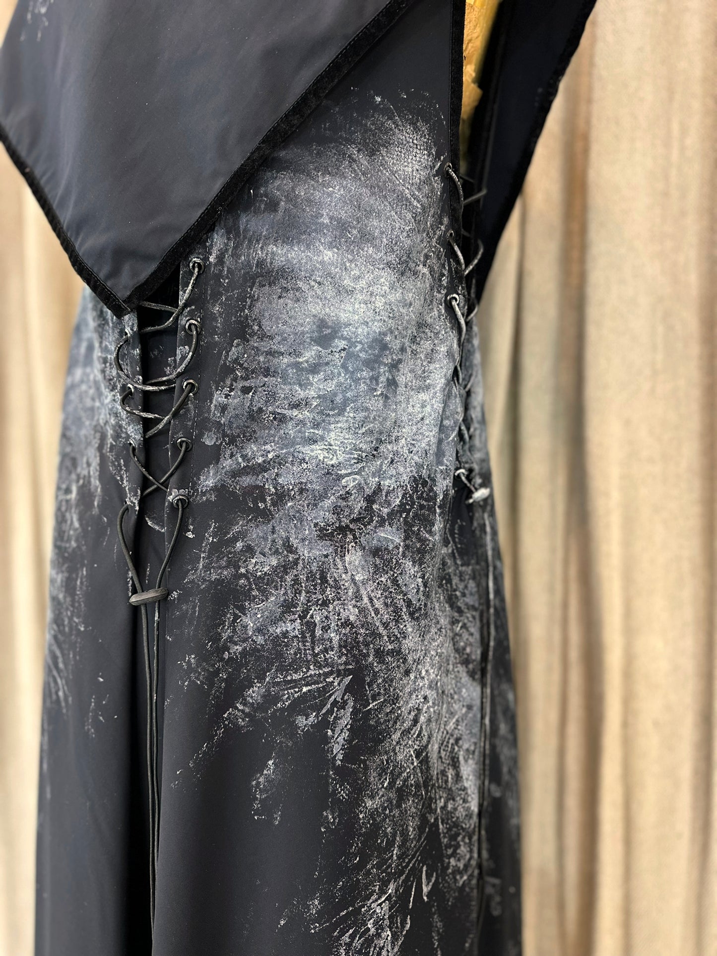 Hand-painted Black Adjustable Vest