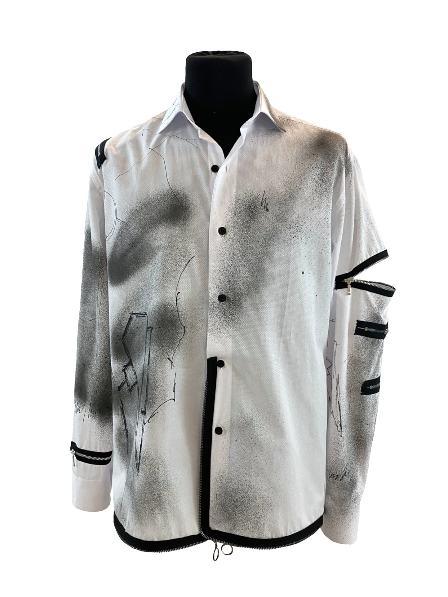 Puzzle Unisex Shirt with Zippers