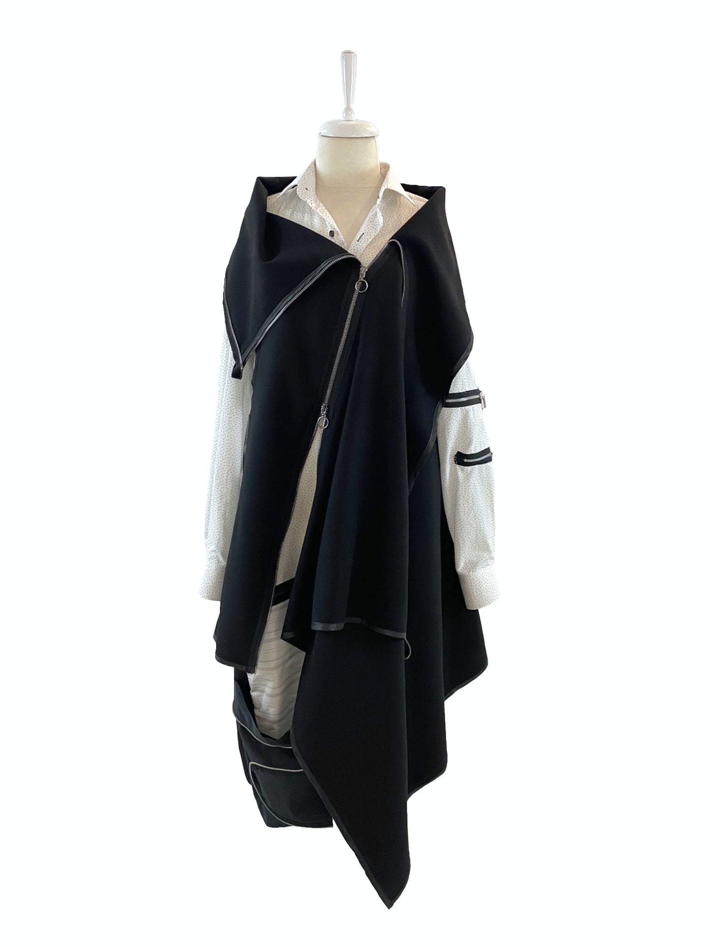 Black Asymmetrical Vest