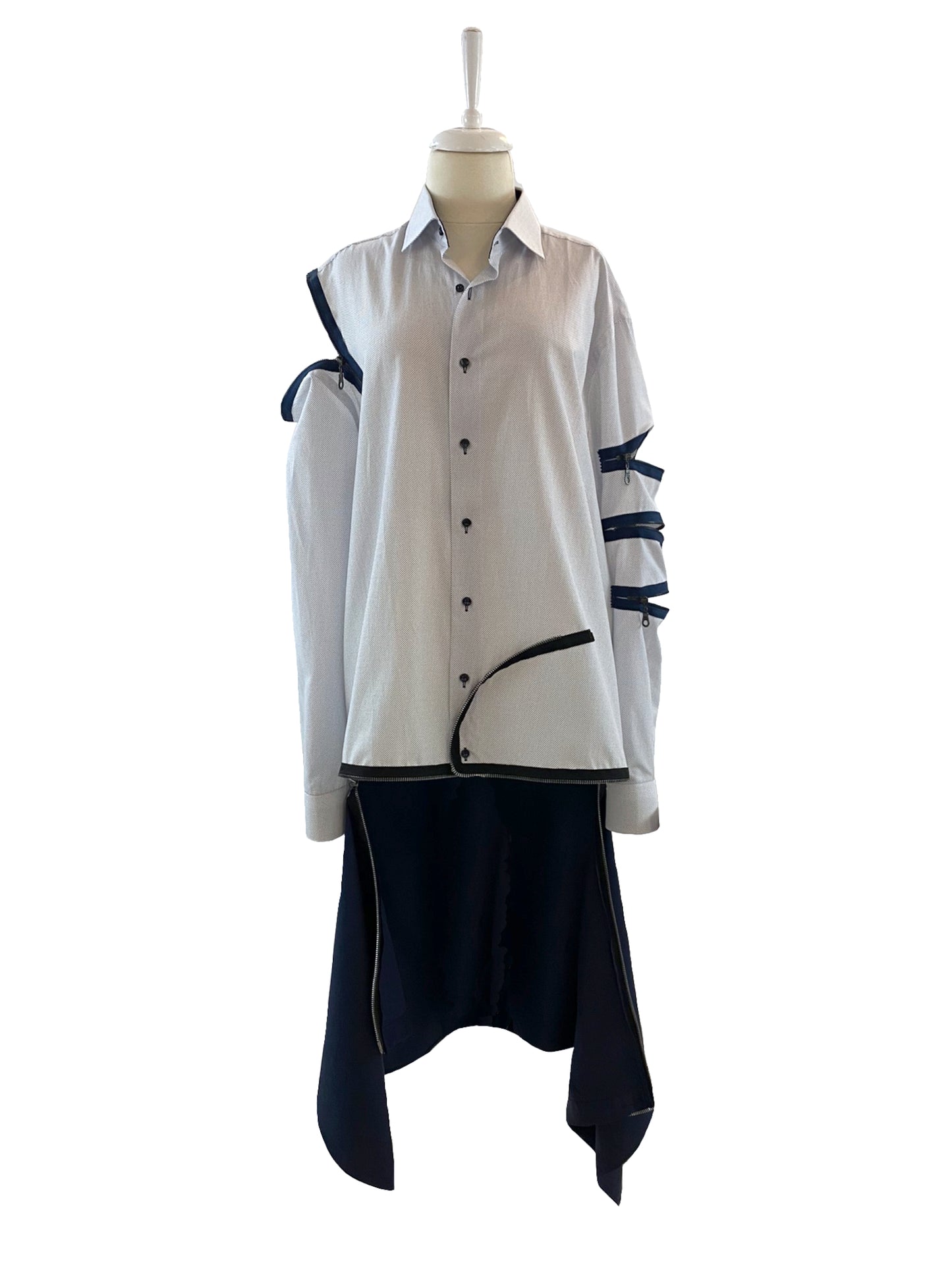 Puzzle Unisex Shirt with Zippers