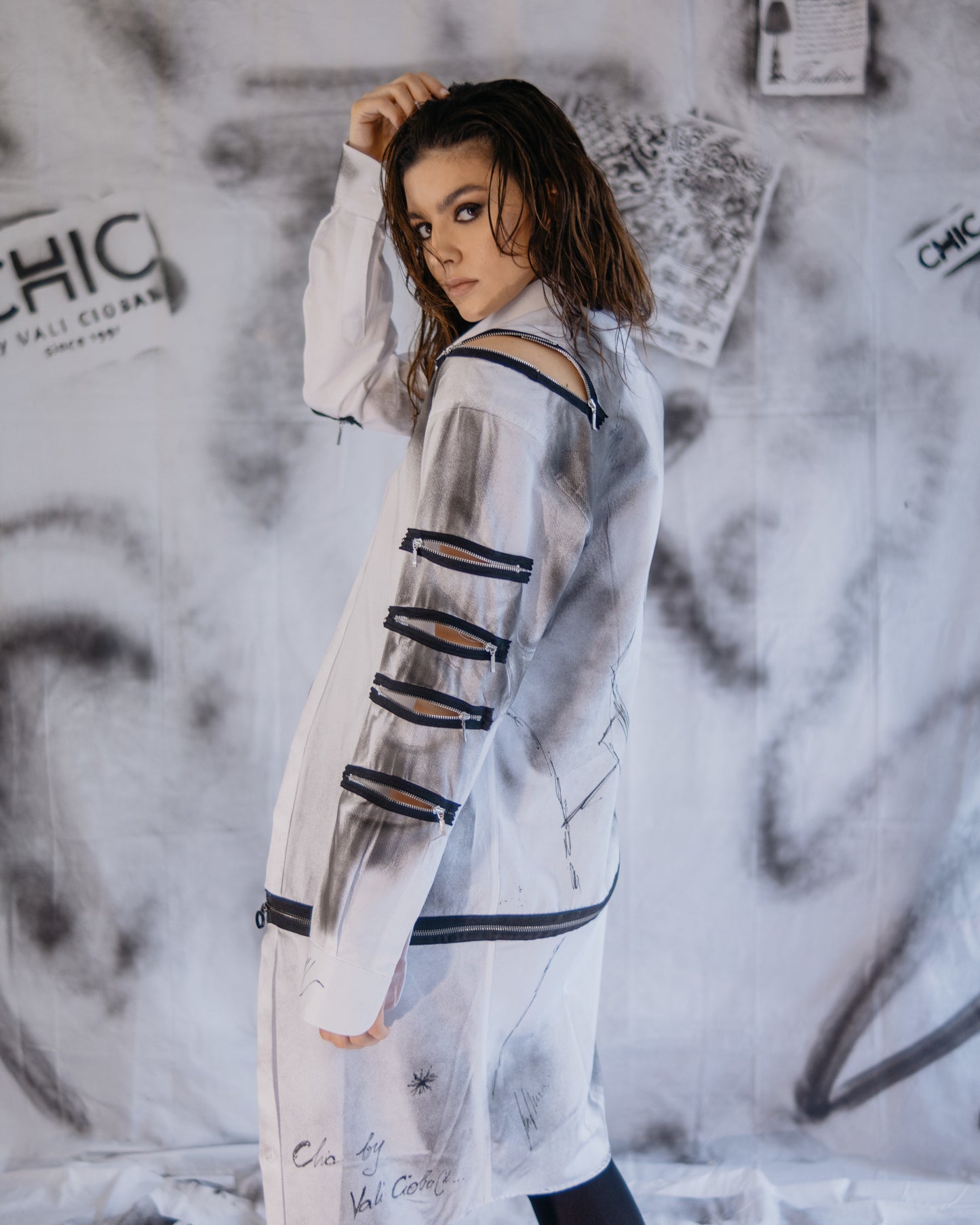 Puzzle Unisex Shirt with Zippers