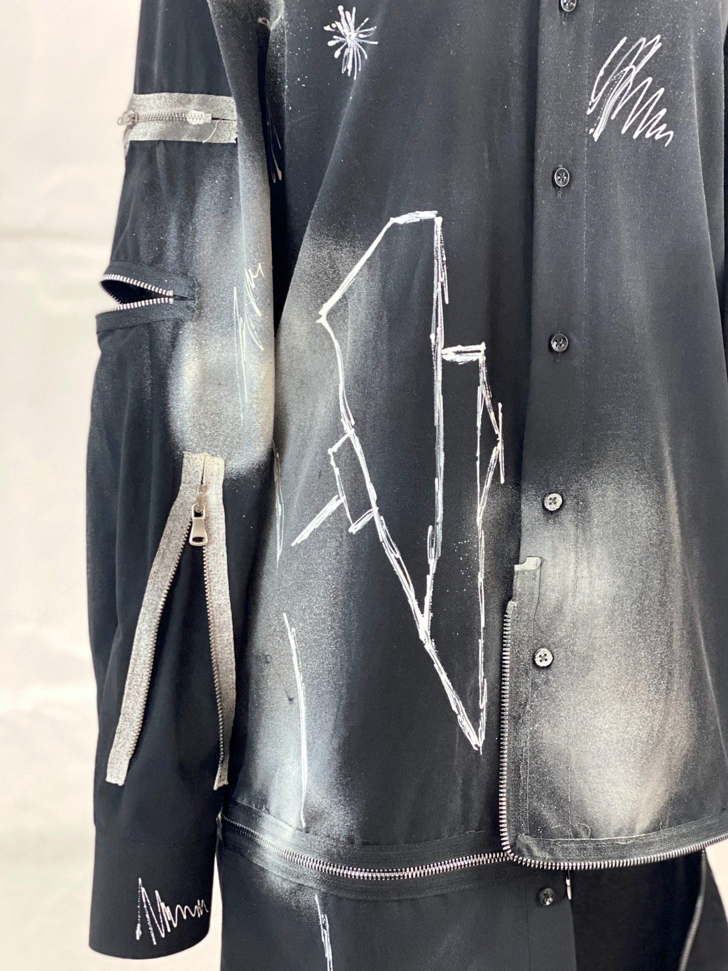 Puzzle Unisex Shirt with Zippers