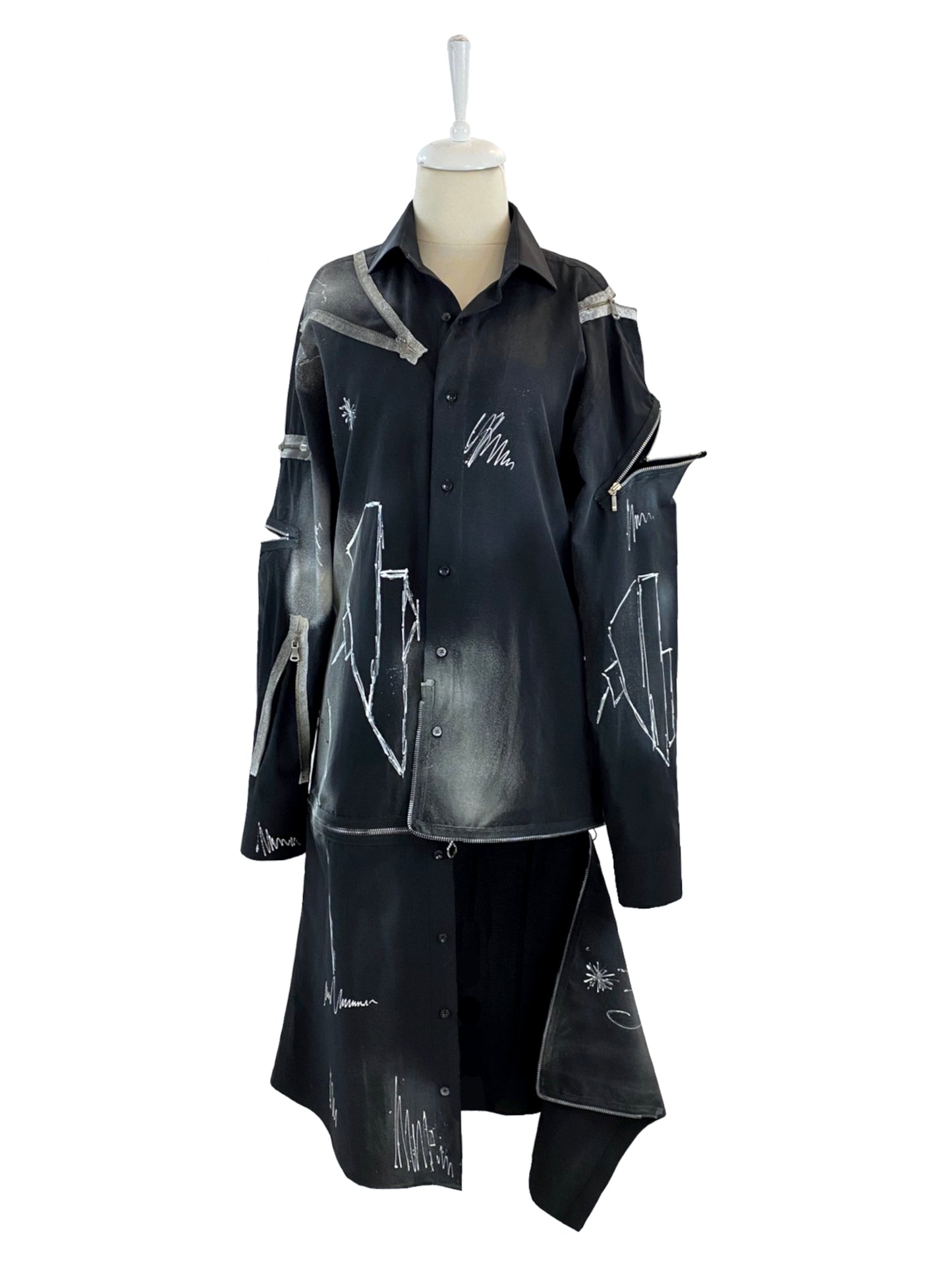 Puzzle Unisex Shirt with Zippers