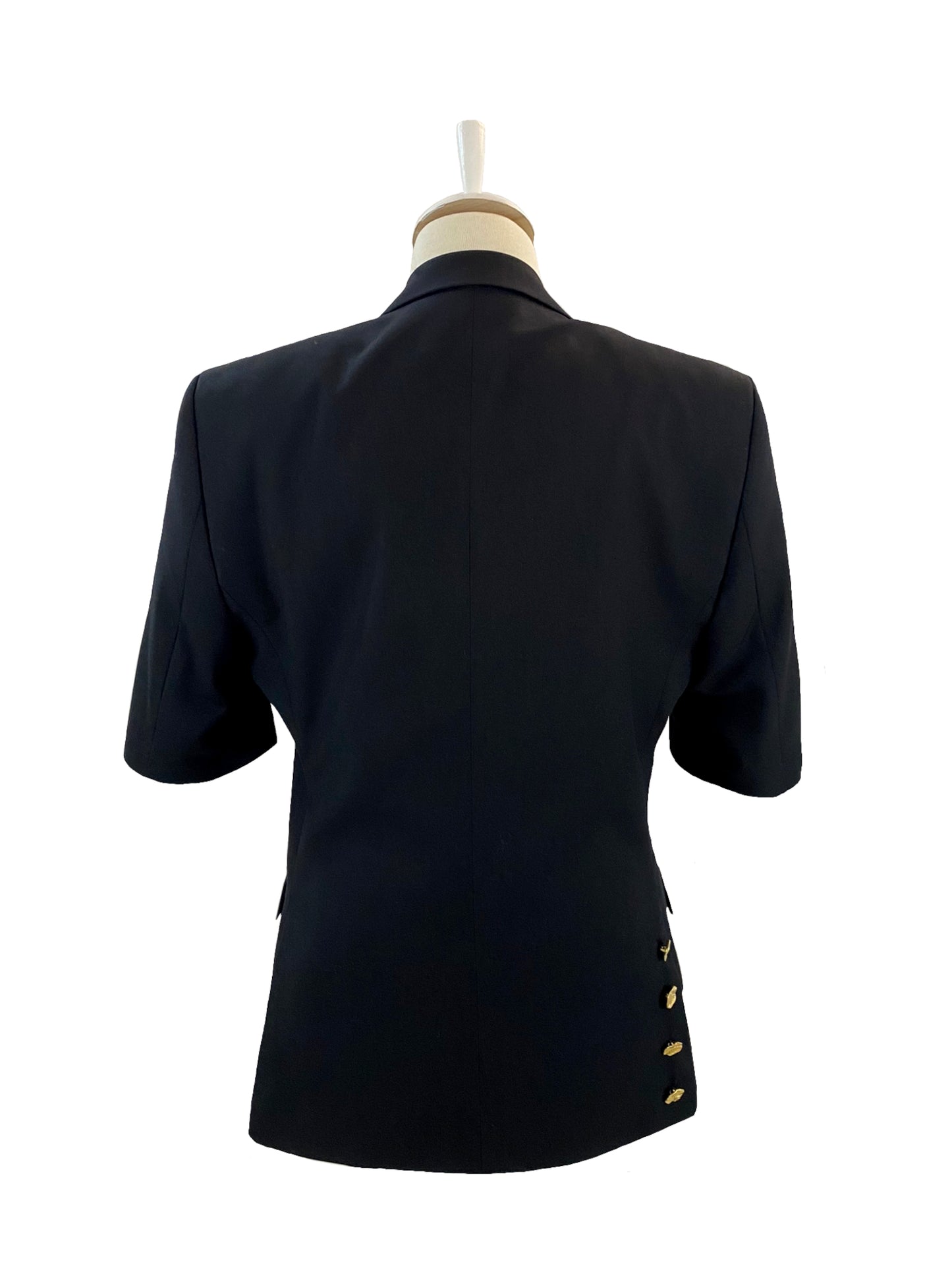 Black Jacket with Golden Accent Buttons