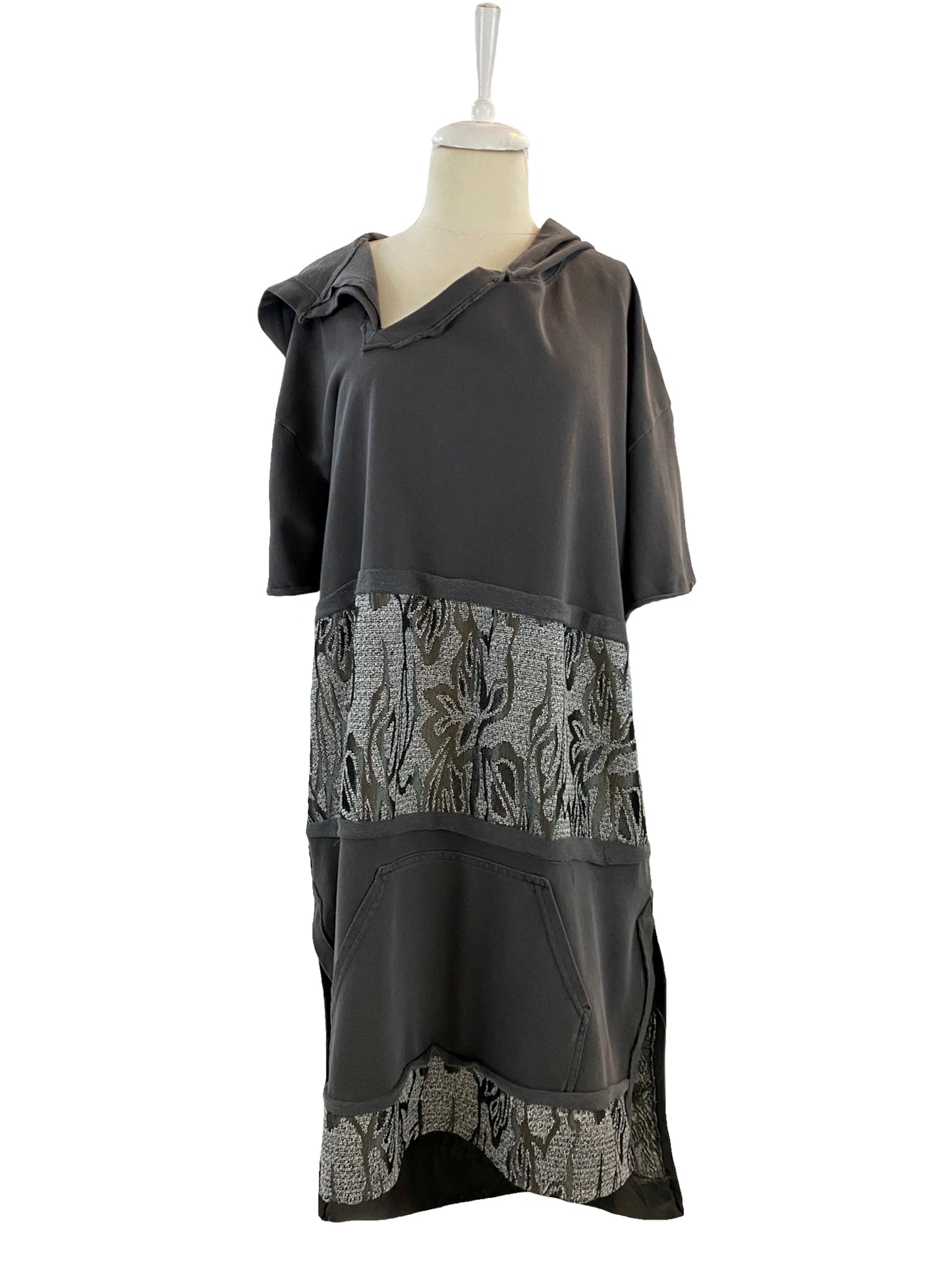 Long Hoodie With Contrast Inserts