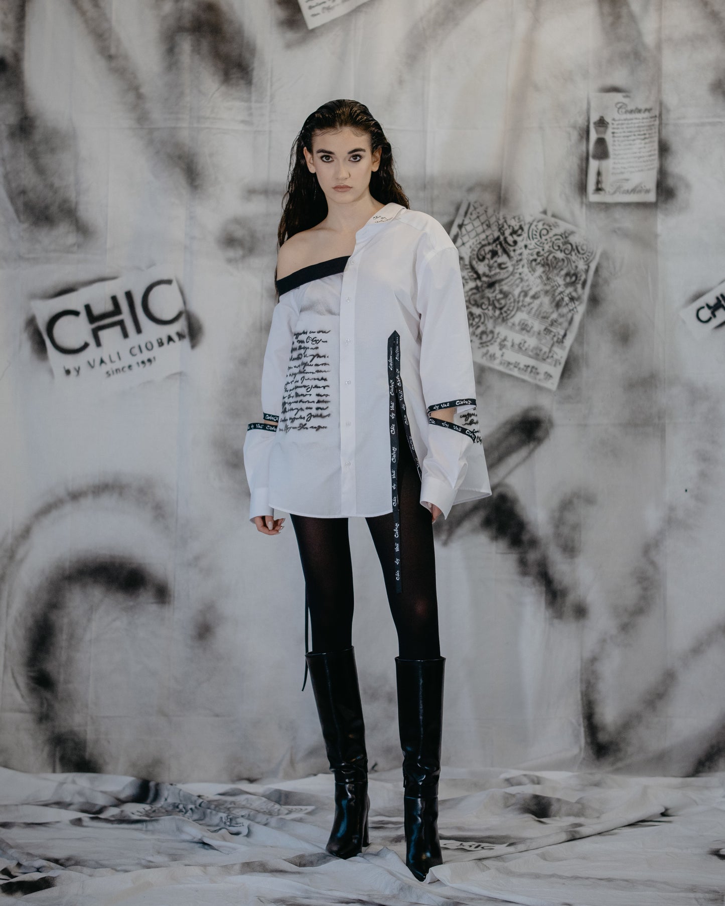 Puzzle - Letters Hand-Painted Shirt