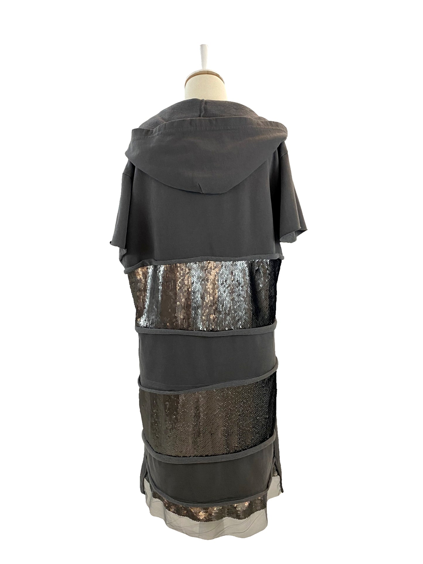 Long Hoodie With Contrast Inserts