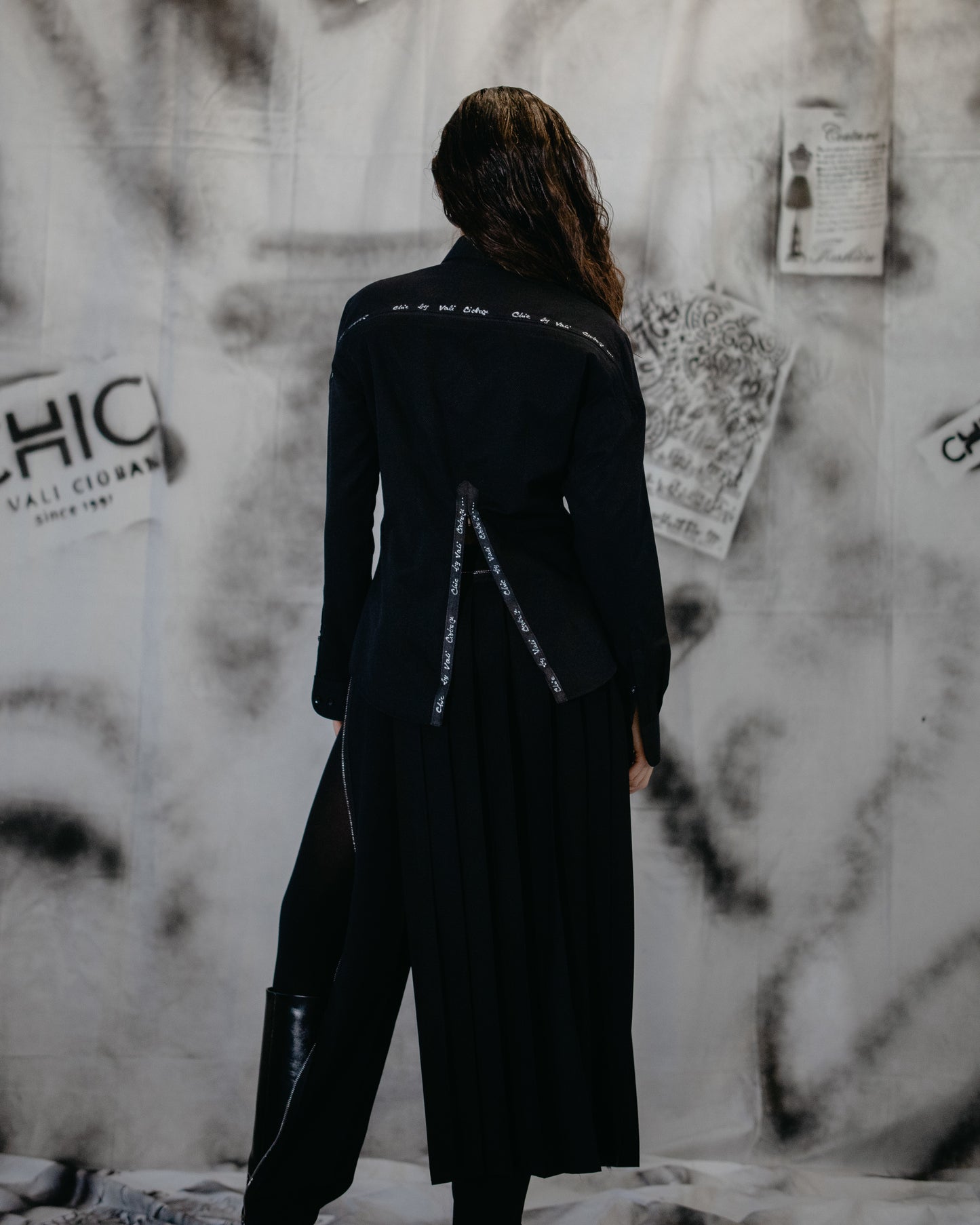 Puzzle Black Hand-Painted Shirt