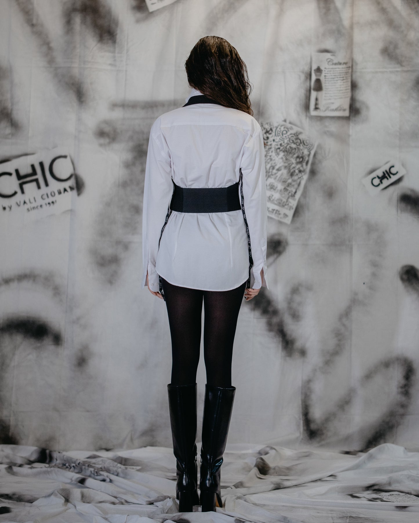 Black Vest With Round Collar