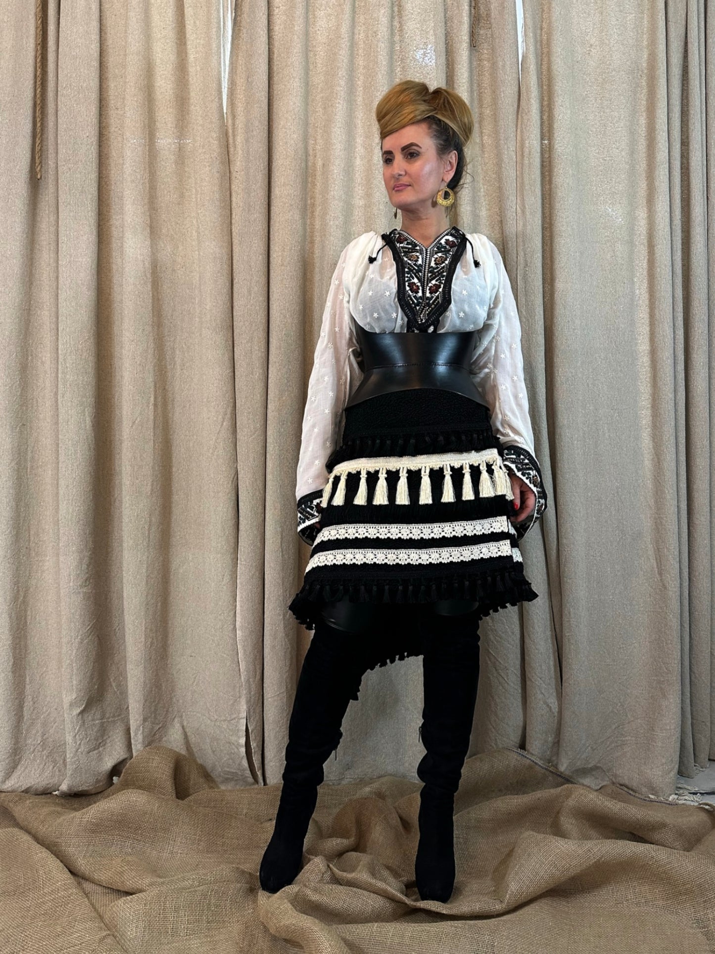 Romanian Folklore Inspired Wrap Skirt