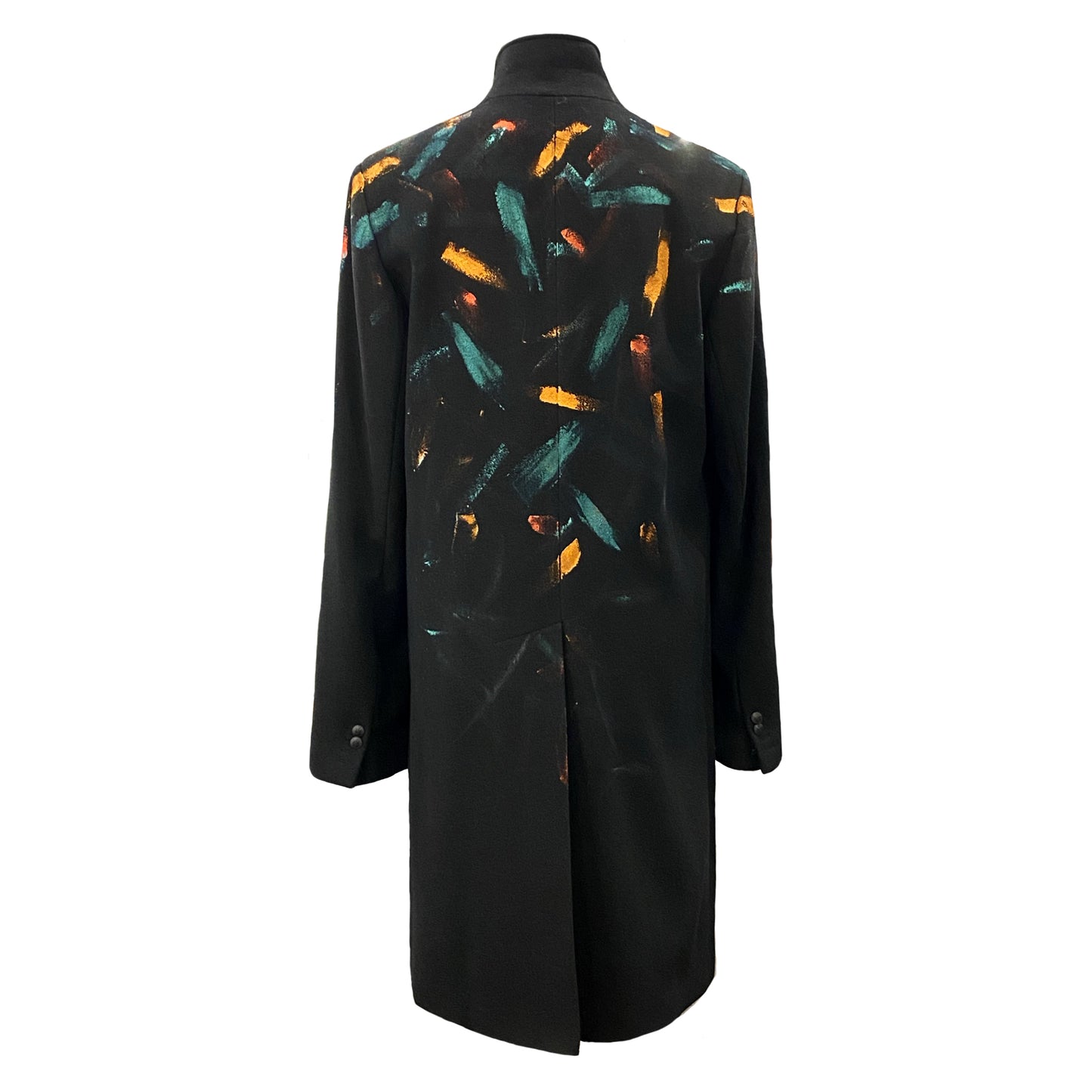 Hand-Painted Dark Green Coat
