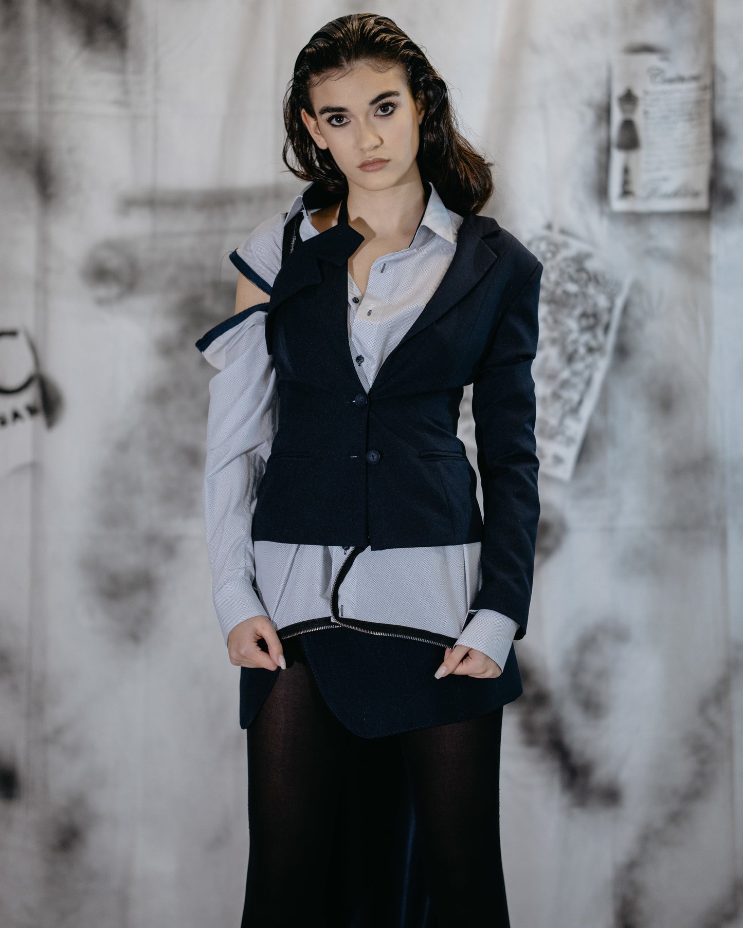 Puzzle One Shoulder Blazer