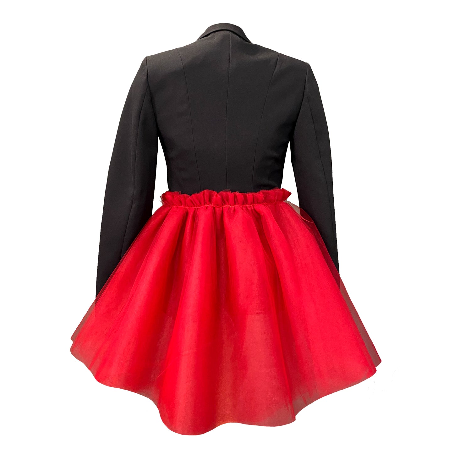 Black Jacket With Red Tulle