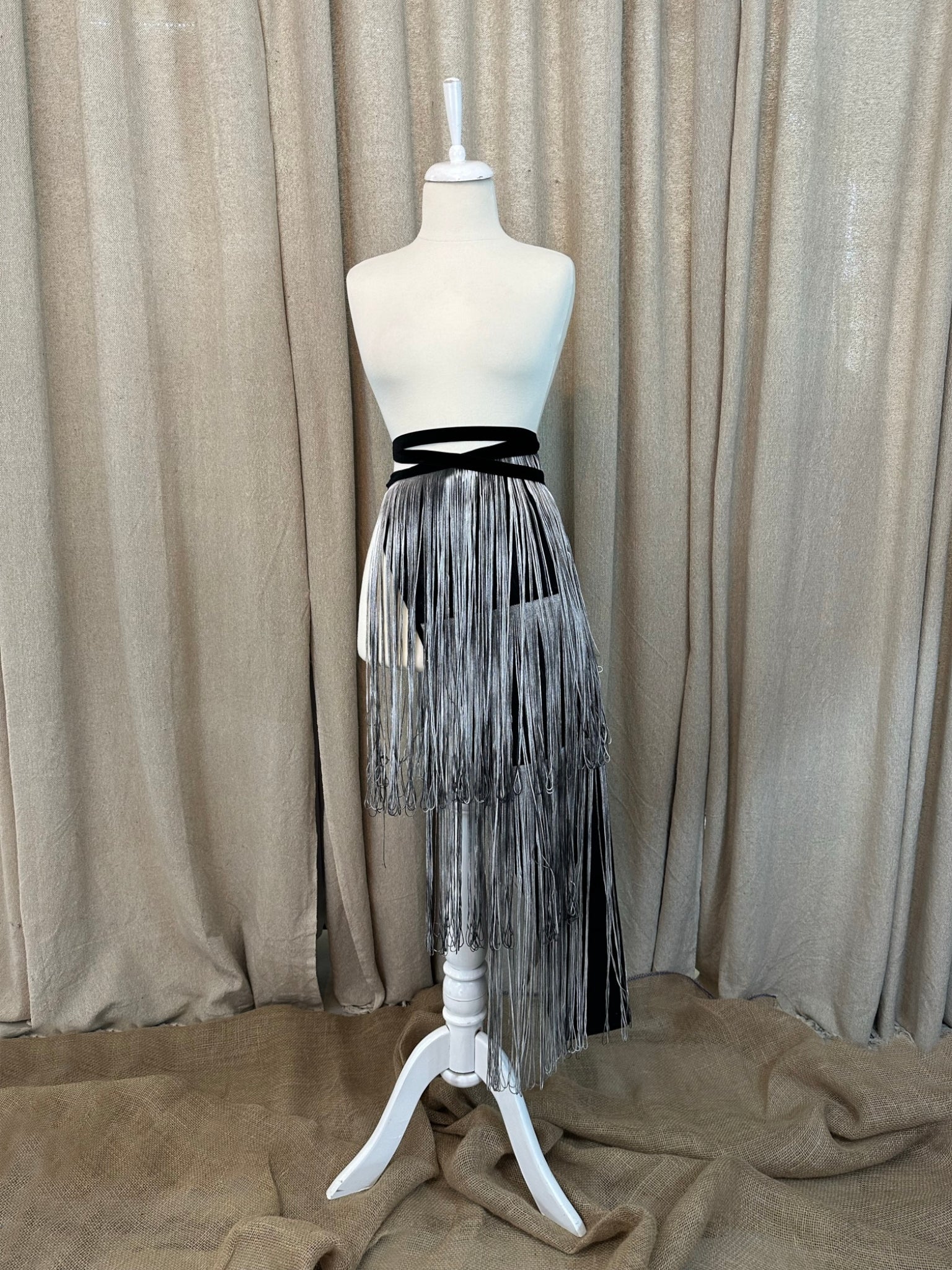 Silver Fringe Half-Skirt - Main Image