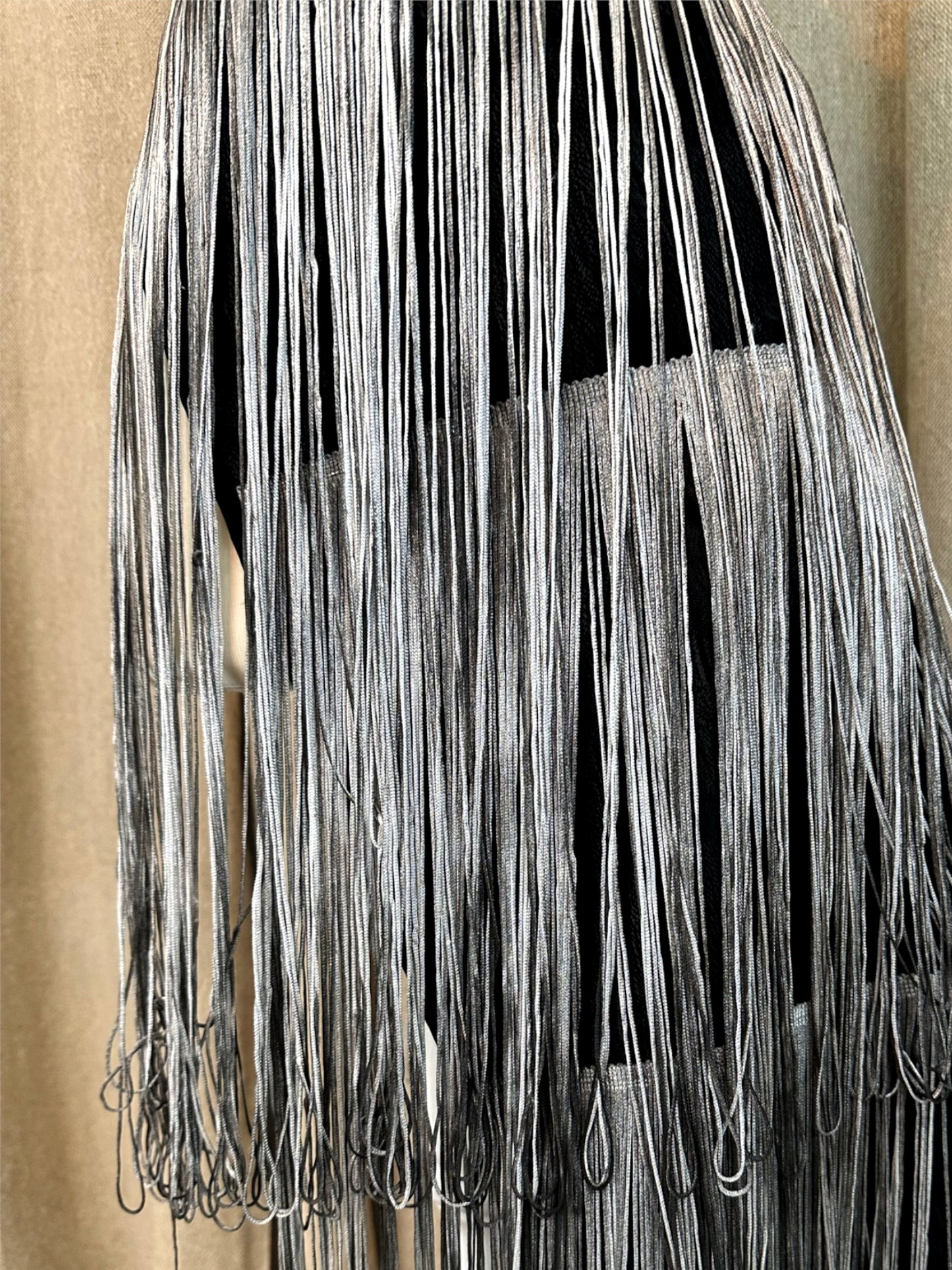 Silver Fringe Half-Skirt