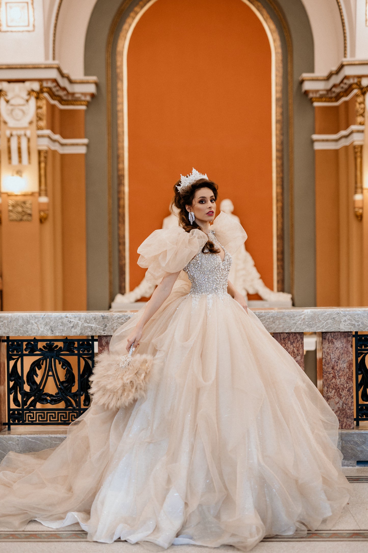 Organza Wedding Dress With Crystals
