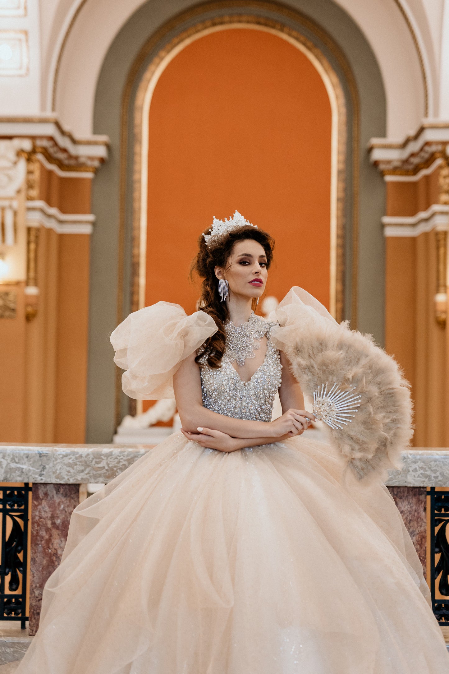 Organza Wedding Dress With Crystals