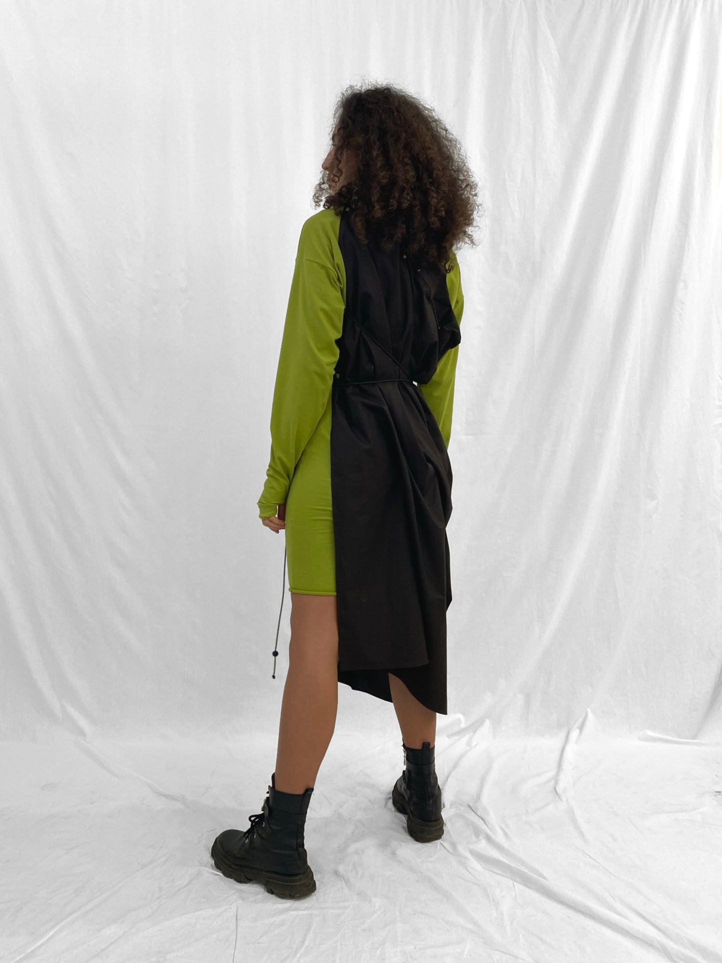 Jersey Dress With Asymmetrical Draping