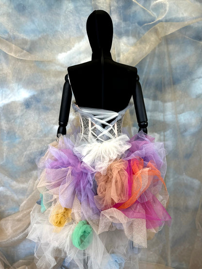 Tulle Roses Mini Dress