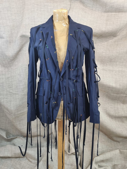 Dark Blue Jacket With Laces
