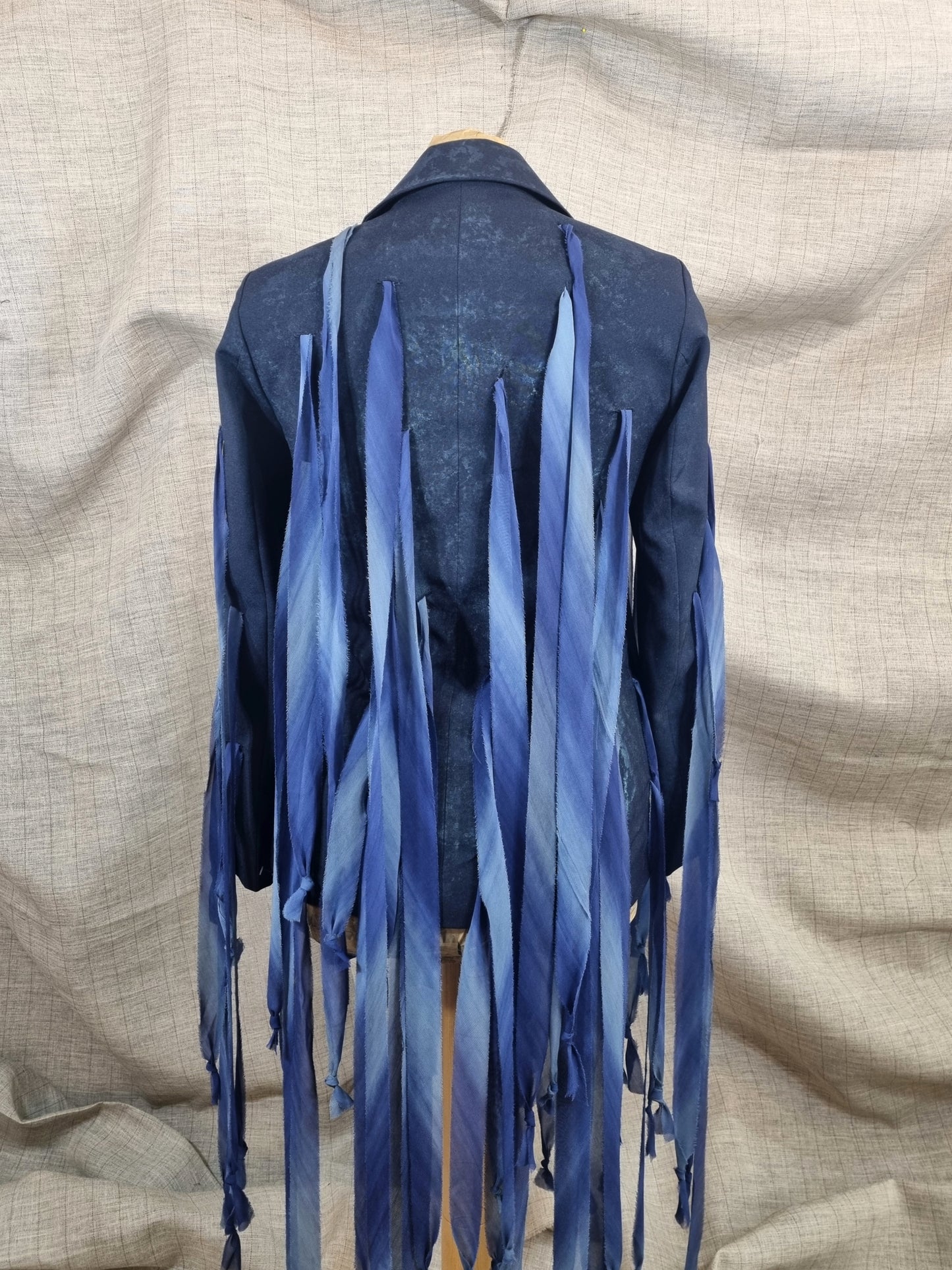 Hand-painted Dark Blue Jacket