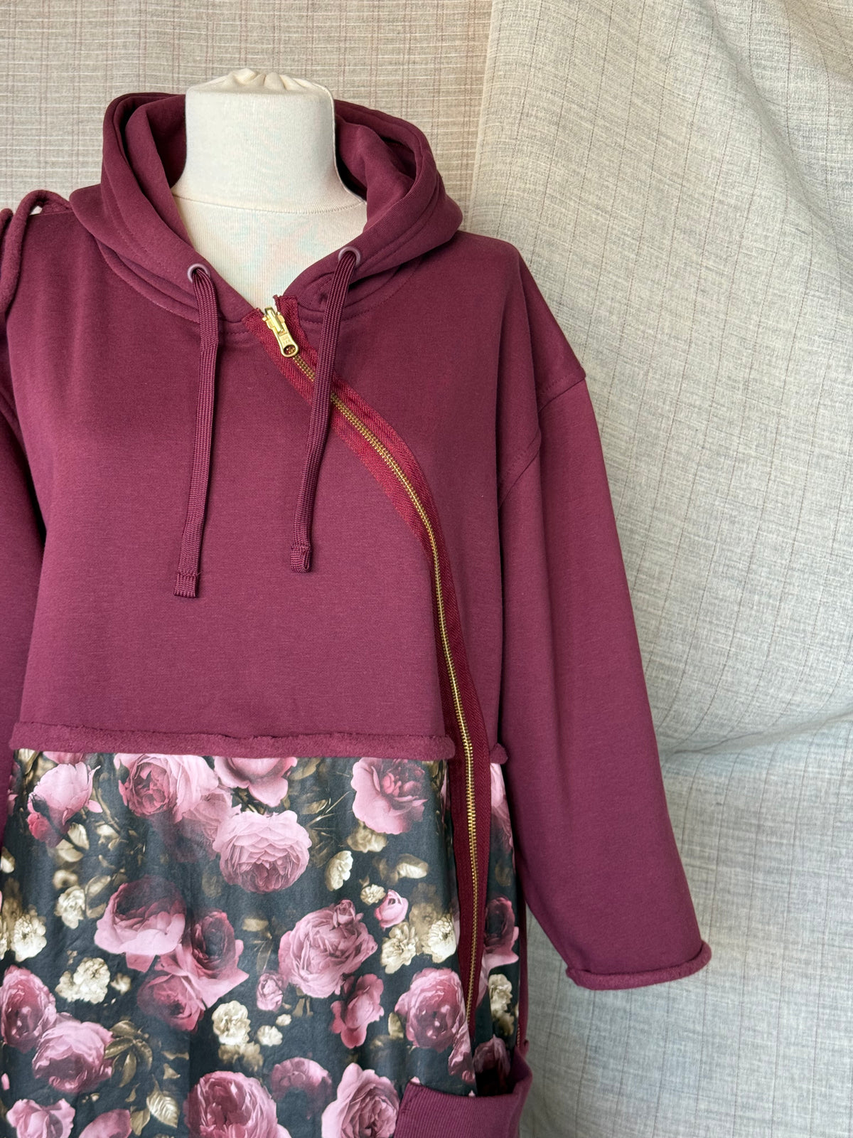 Burgundy Hoodie Dress