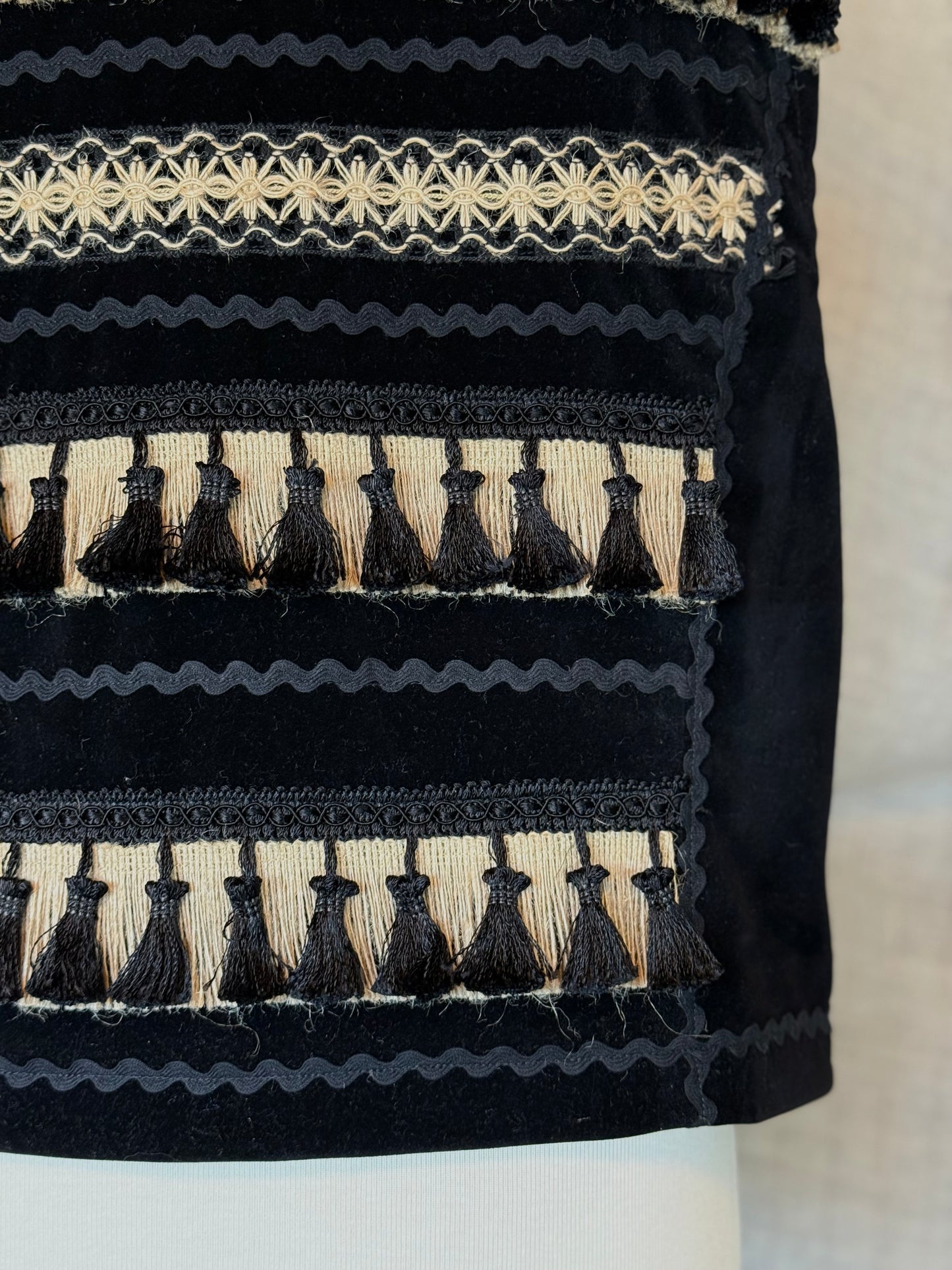 Black Vest with Black and Sandy Details