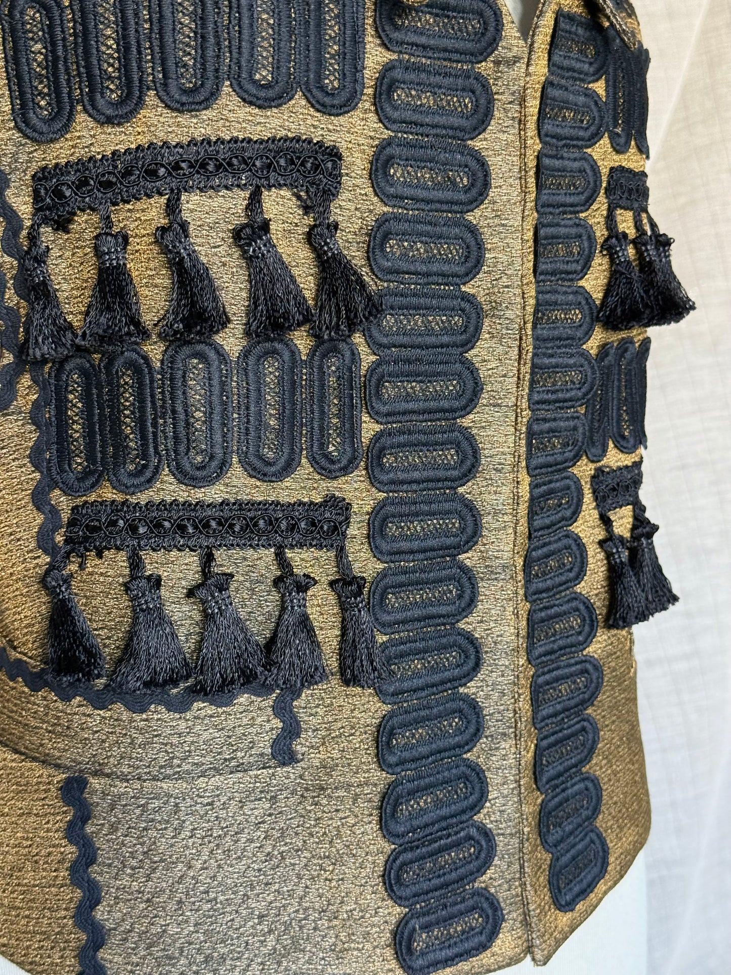 Khaki Vest with Black Details