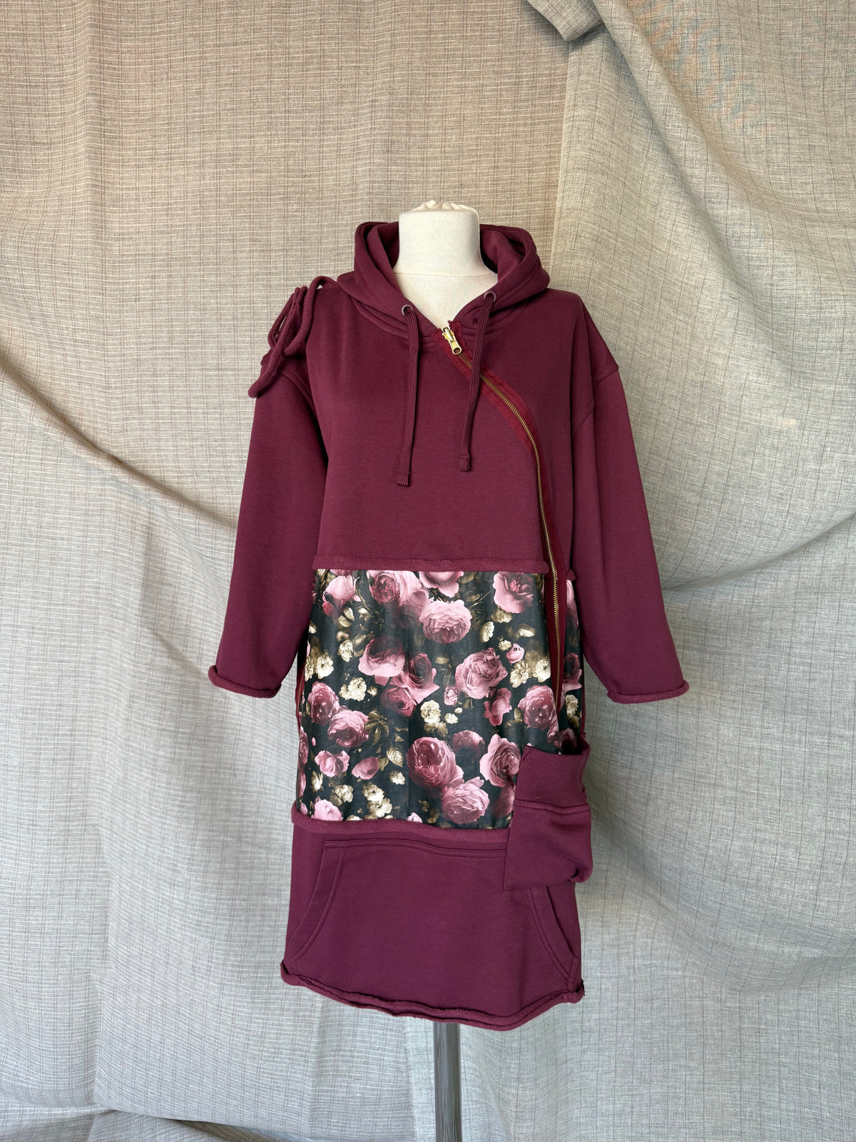 Burgundy Hoodie Dress