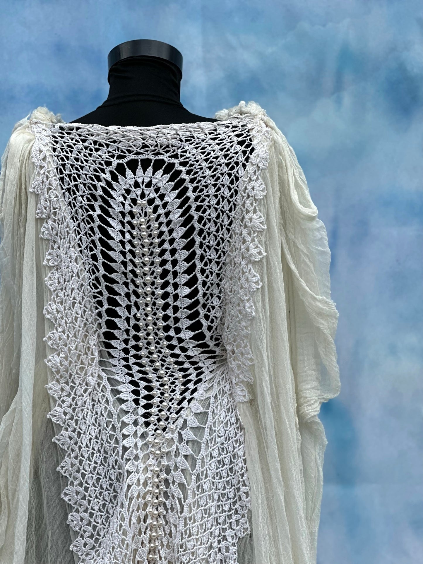"Dor" Silk Dress With Pearl Details