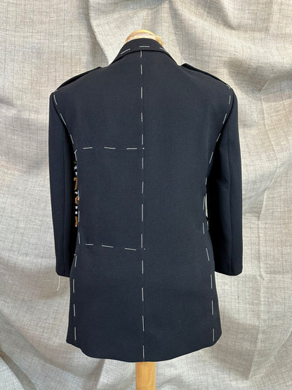 Black Jacket With Plaid Details