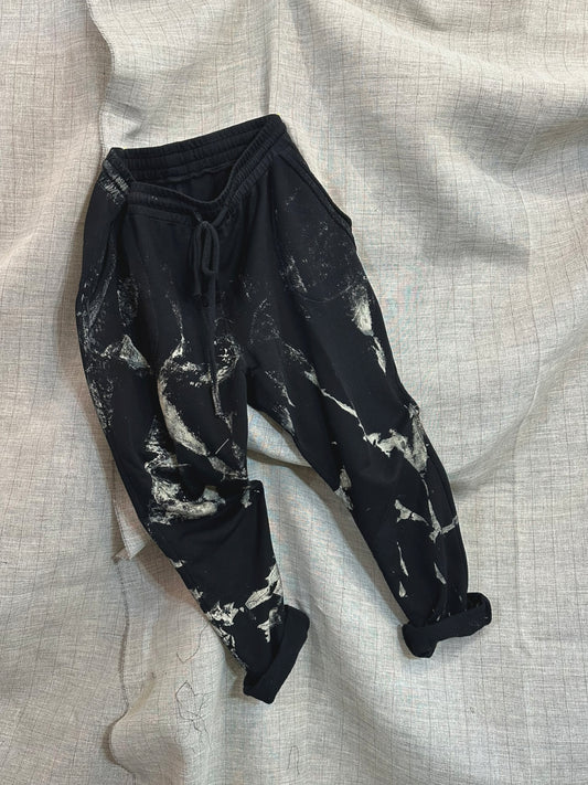 Hand-Painted Black Trousers