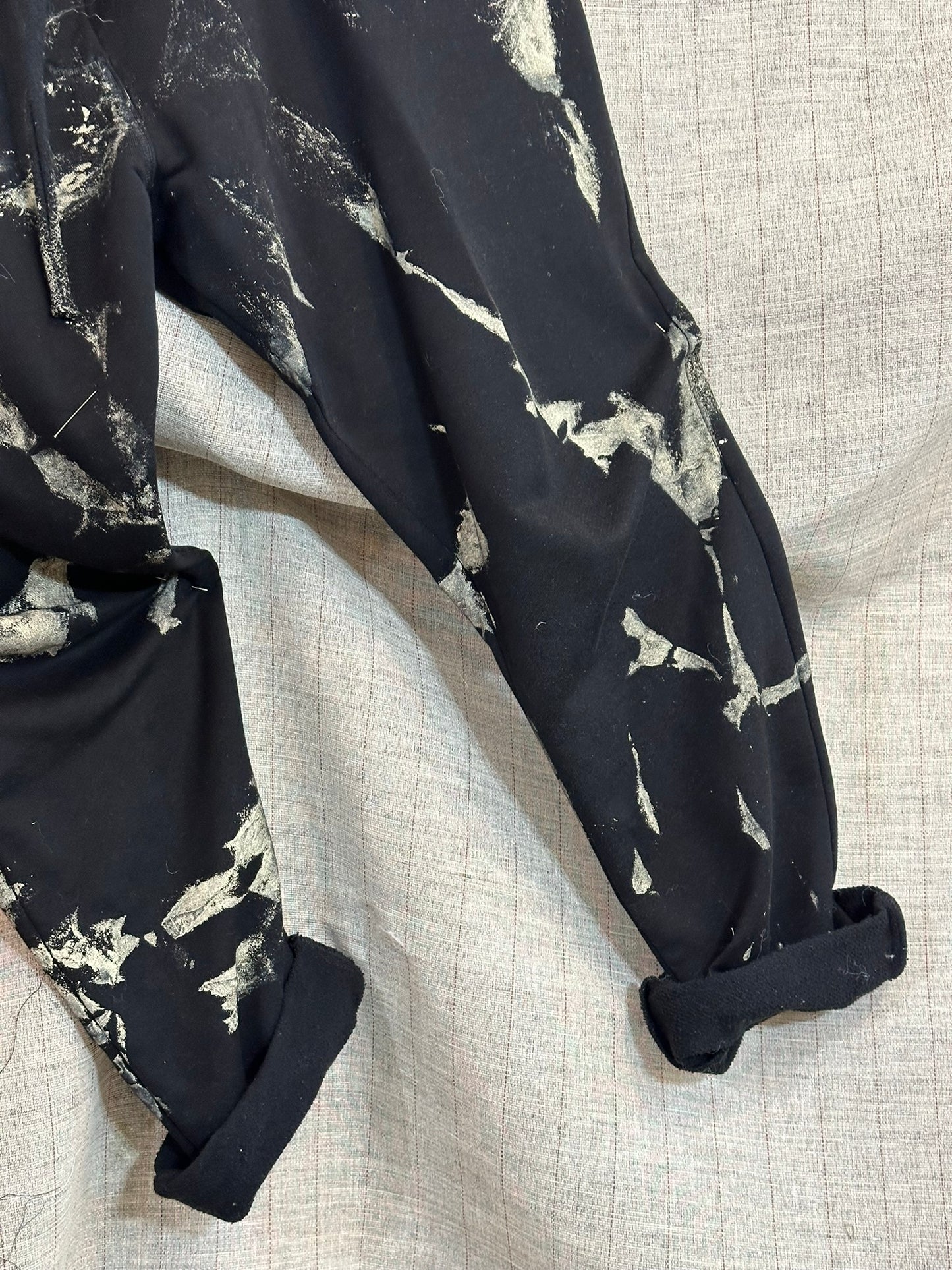 Hand-Painted Black Trousers