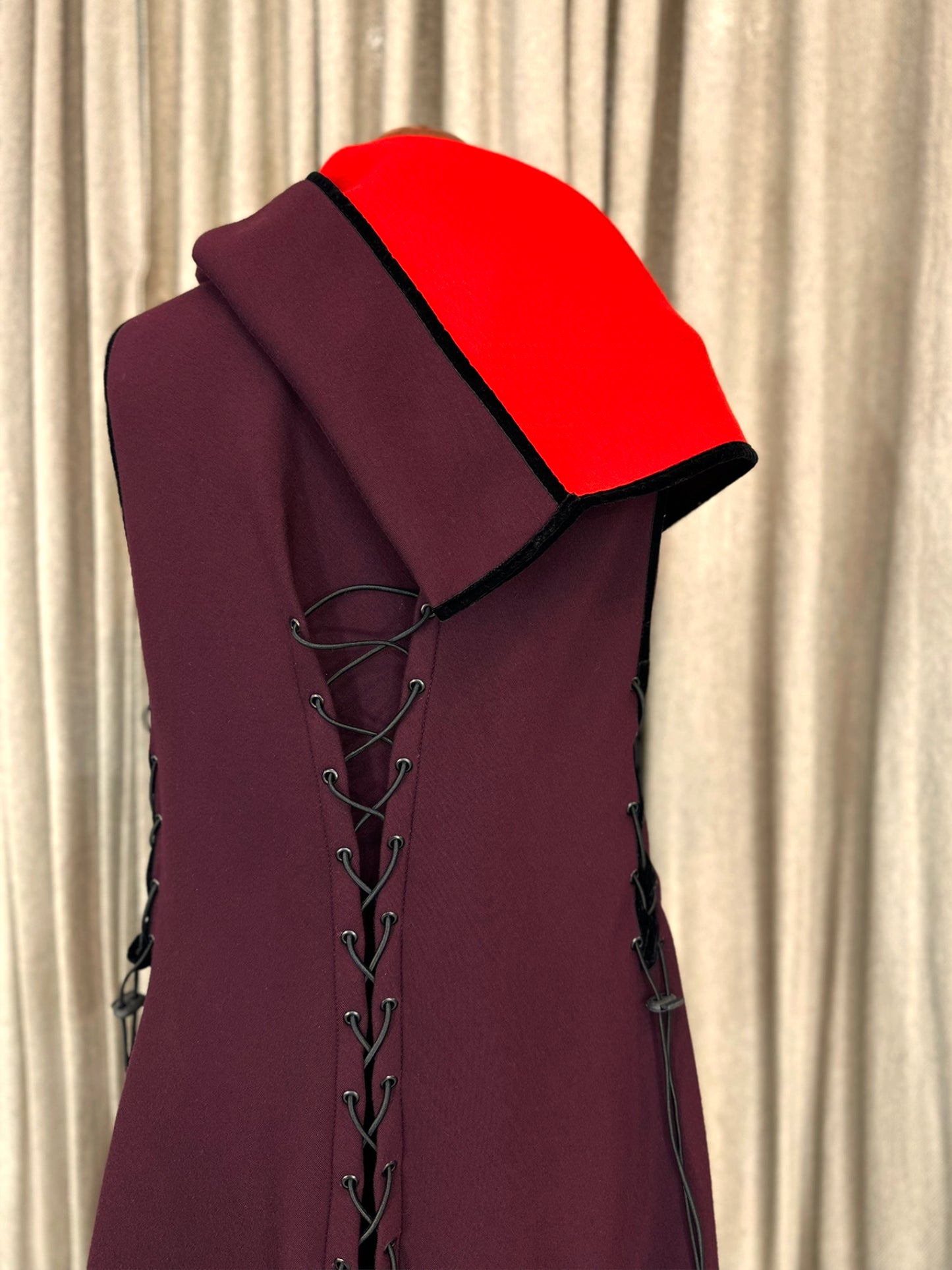 Burgundy & Red Adjustable Vest