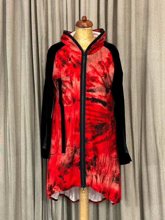 Red & Black Hooded Jacket