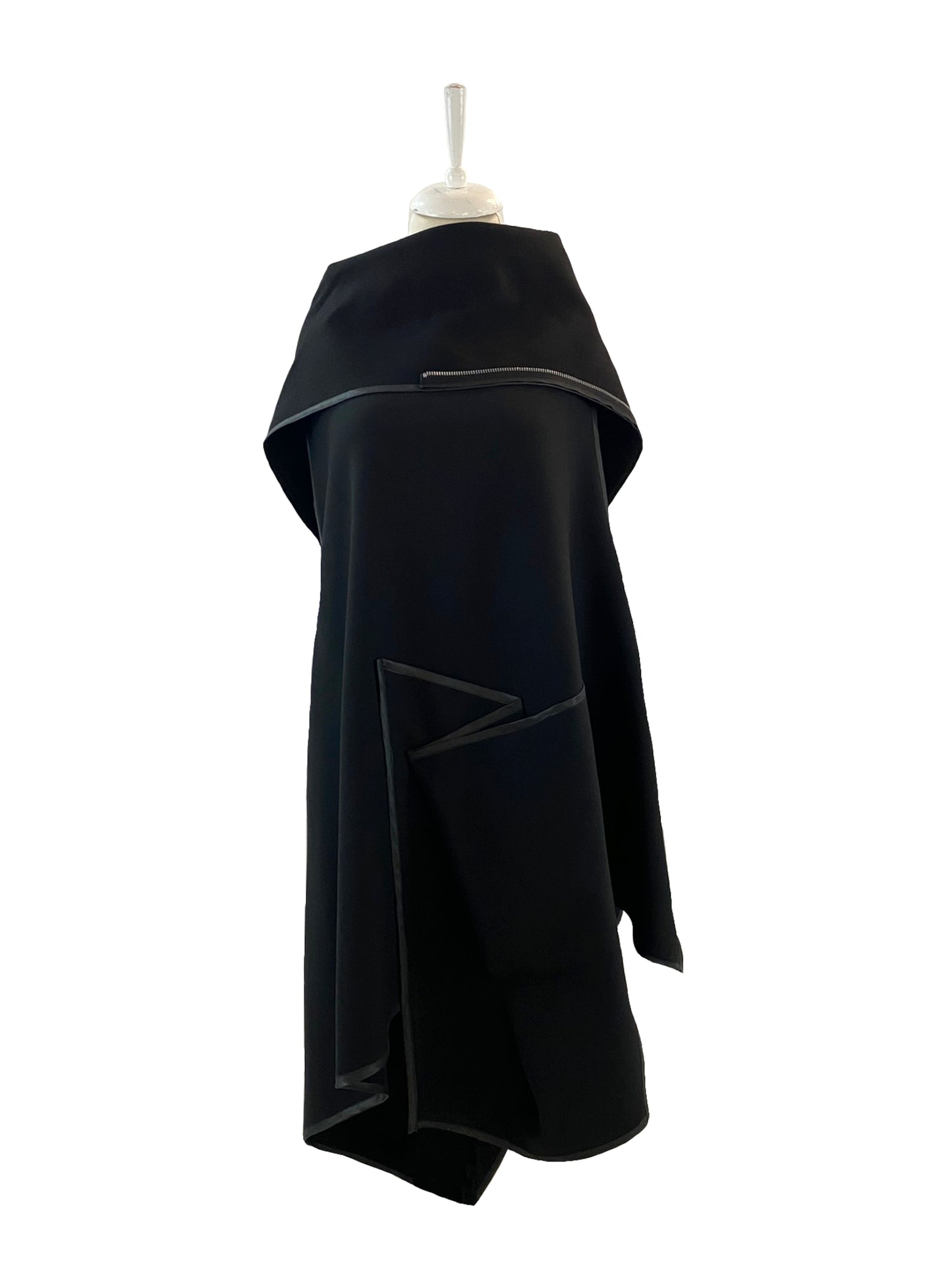 Black Asymmetrical Vest