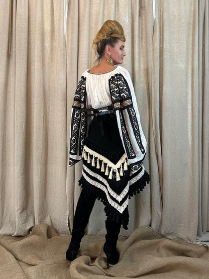 Romanian Folklore Inspired Wrap Skirt