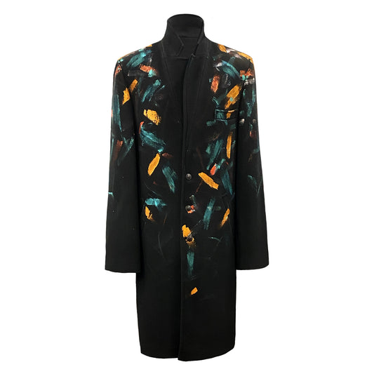 Hand-Painted Dark Green Coat