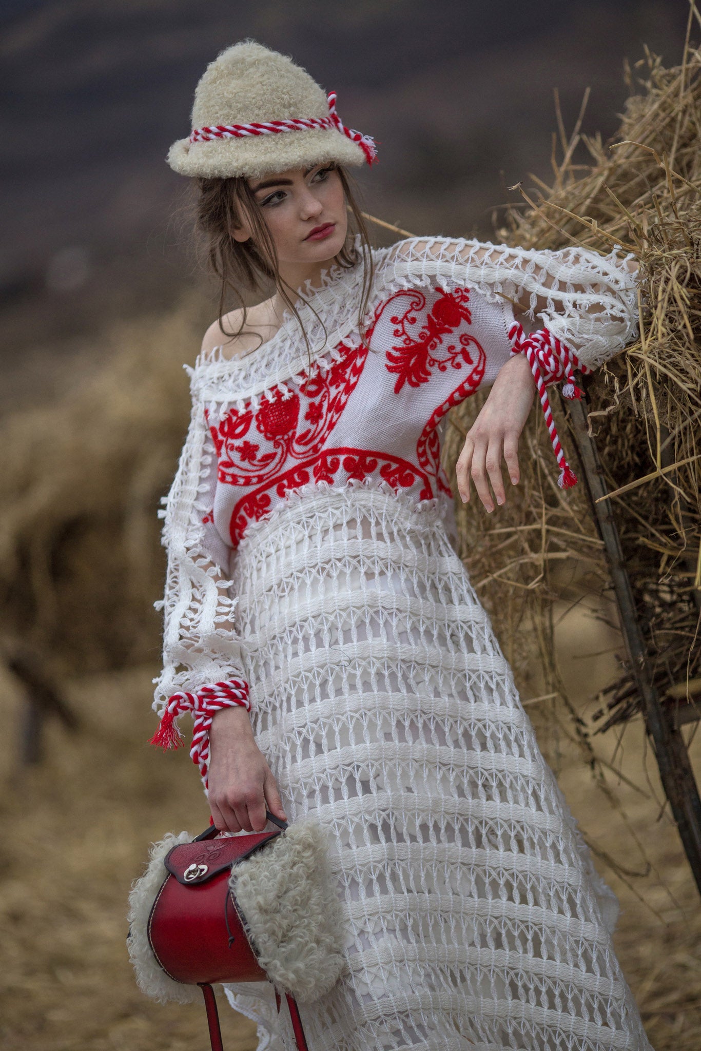 Romanian Folklore Inspired Embroidered Dress